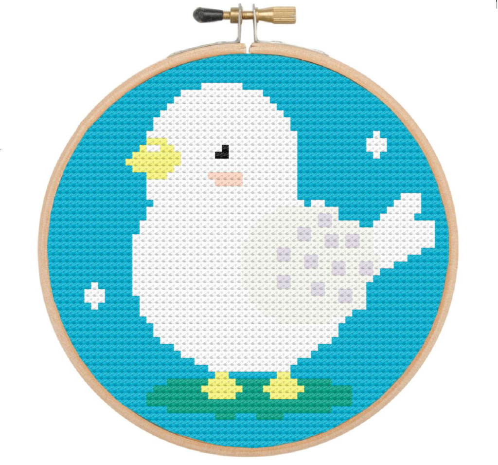 Kawaii Pigeon Cross Stitch Pattern