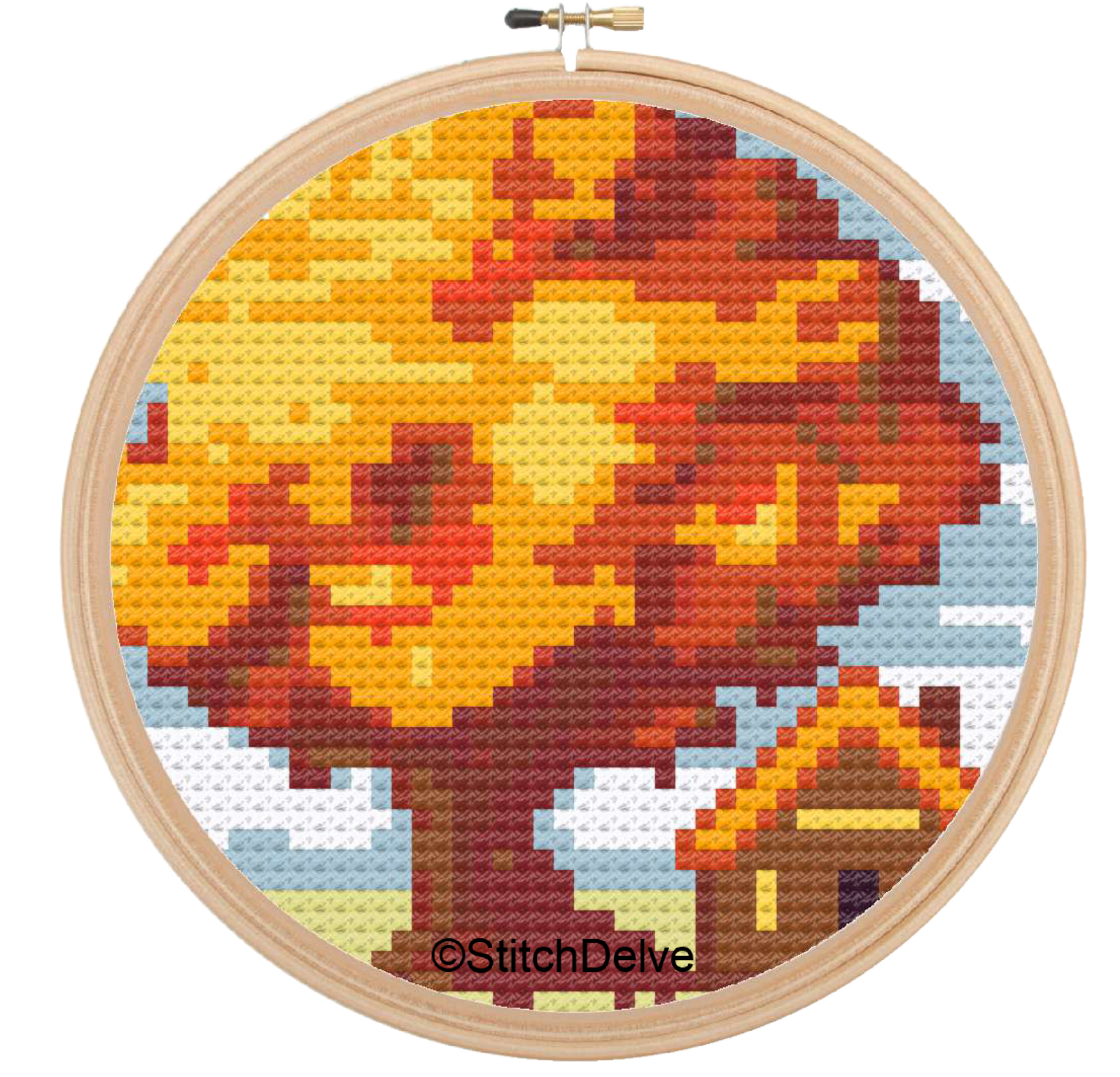 A Cosy Autumn Retreat: Free Counted Cross Stitch Pattern