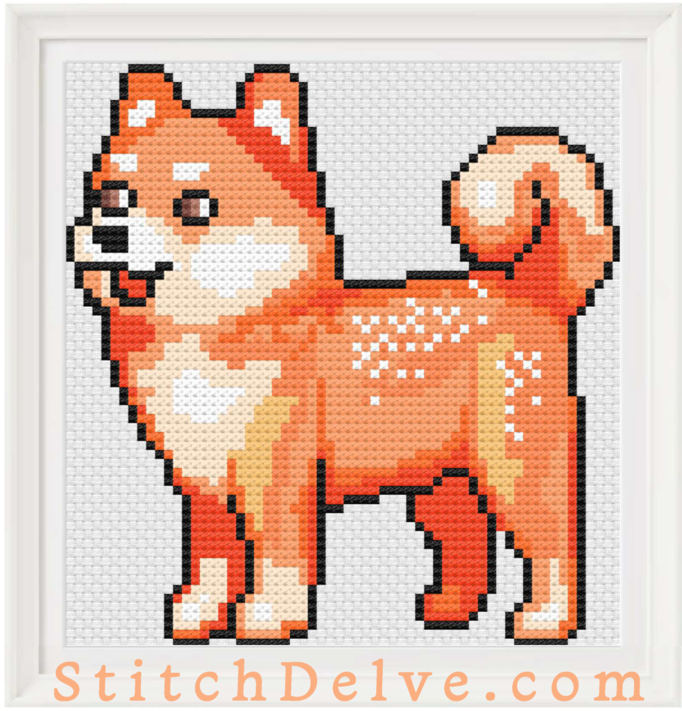 Shiba Inu Cross Stitch Pattern Freebie - StitchDelve