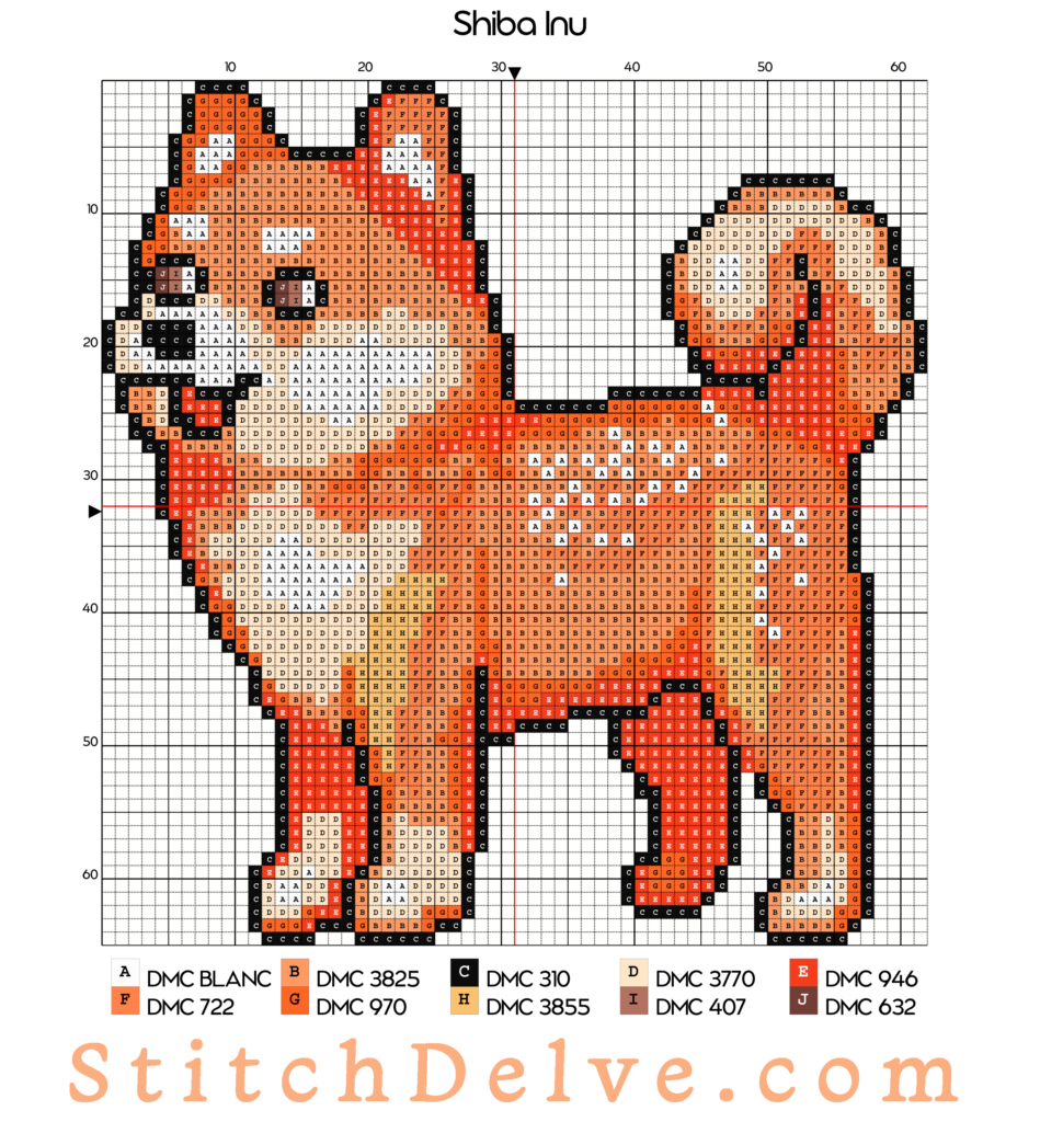 Shiba Inu Cross Stitch Pattern Freebie - StitchDelve