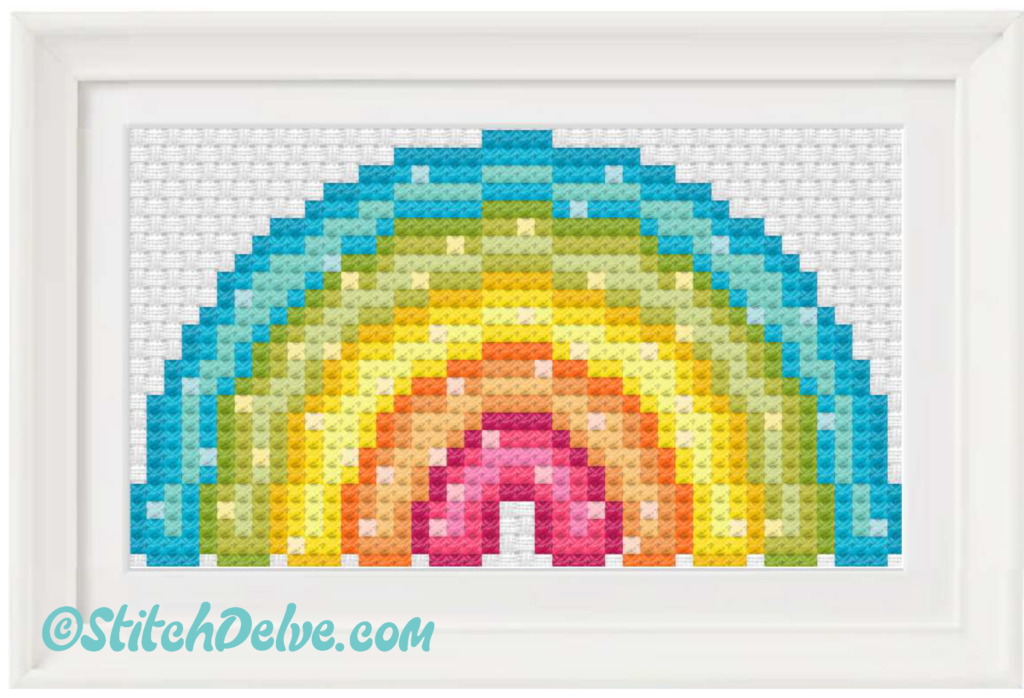 Cute Rainbow Cross Stitch Pattern - Free 