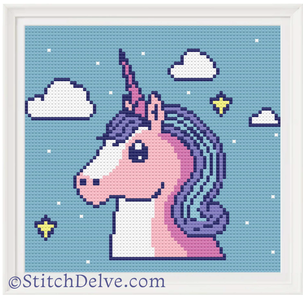 Pastel Unicorn Cross Stitch Chart