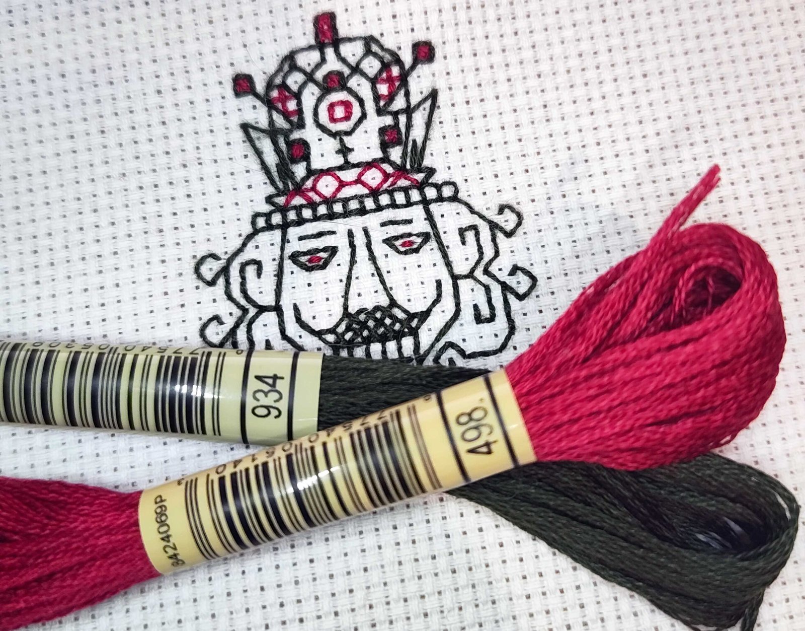 Blackwork Christmas Nutcracker Cross Stitch Pattern